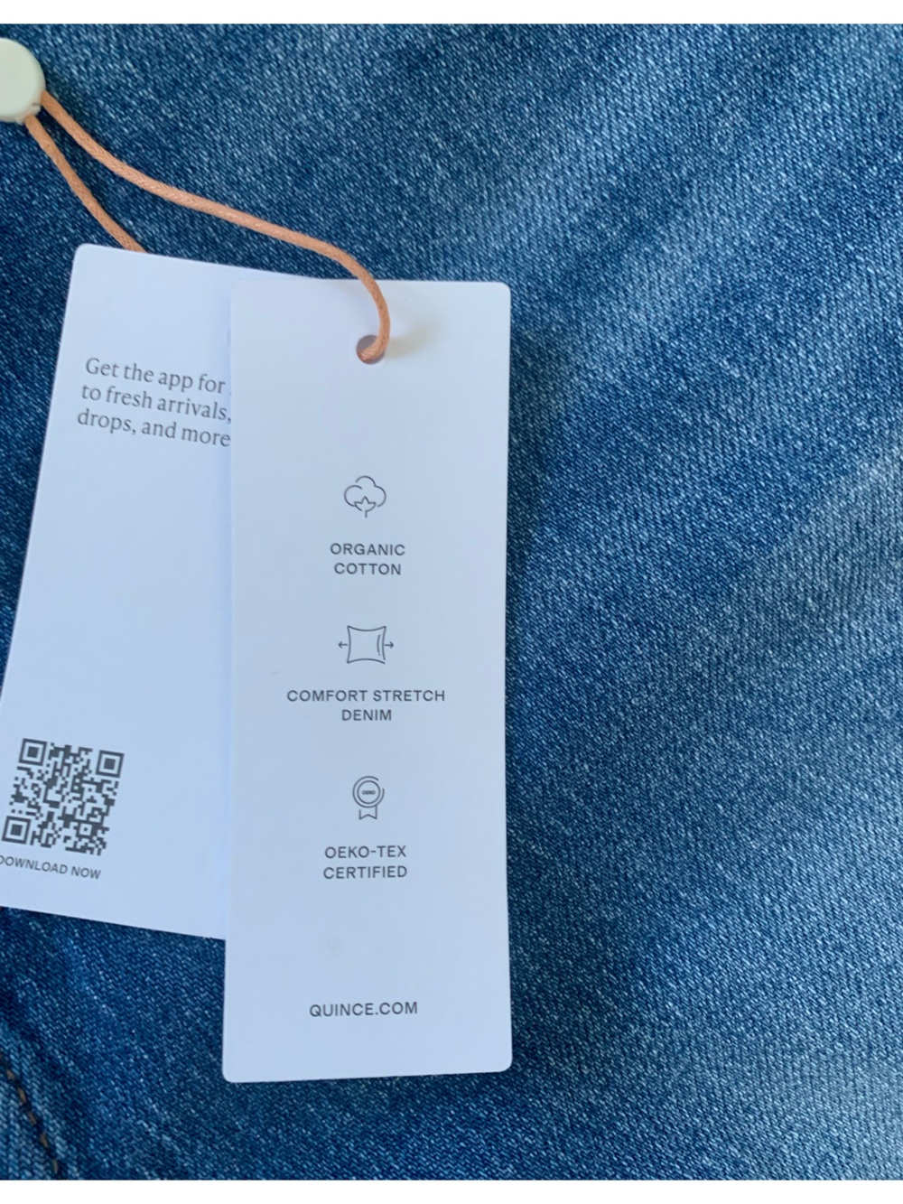 NWT Quince Women’s 31”x28” Bella Stretch Jeans Barrel Atlantic Blue - Picture 6 of 8